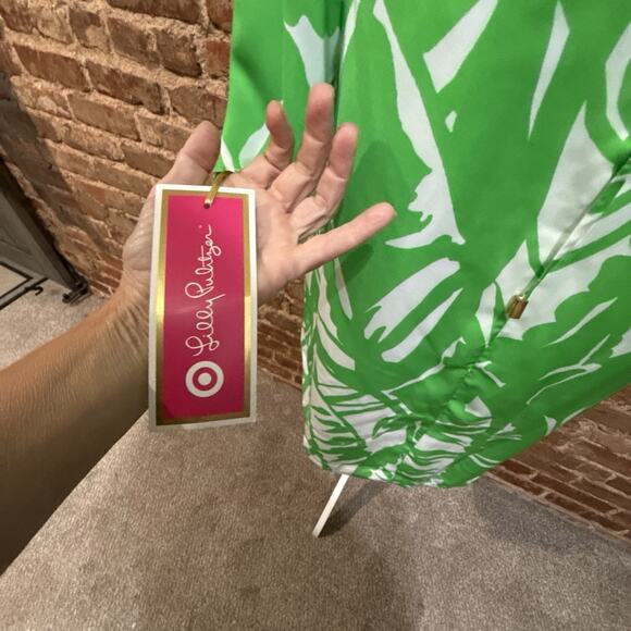 LILLY PULITZER for Target Medium Boom Boom Shift Dress Tropical Leaves Green L - Picture 7 of 12